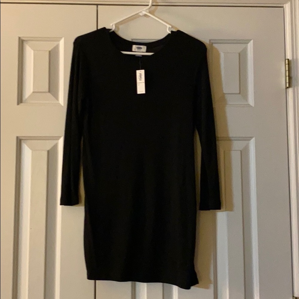 Black ribbed tunic